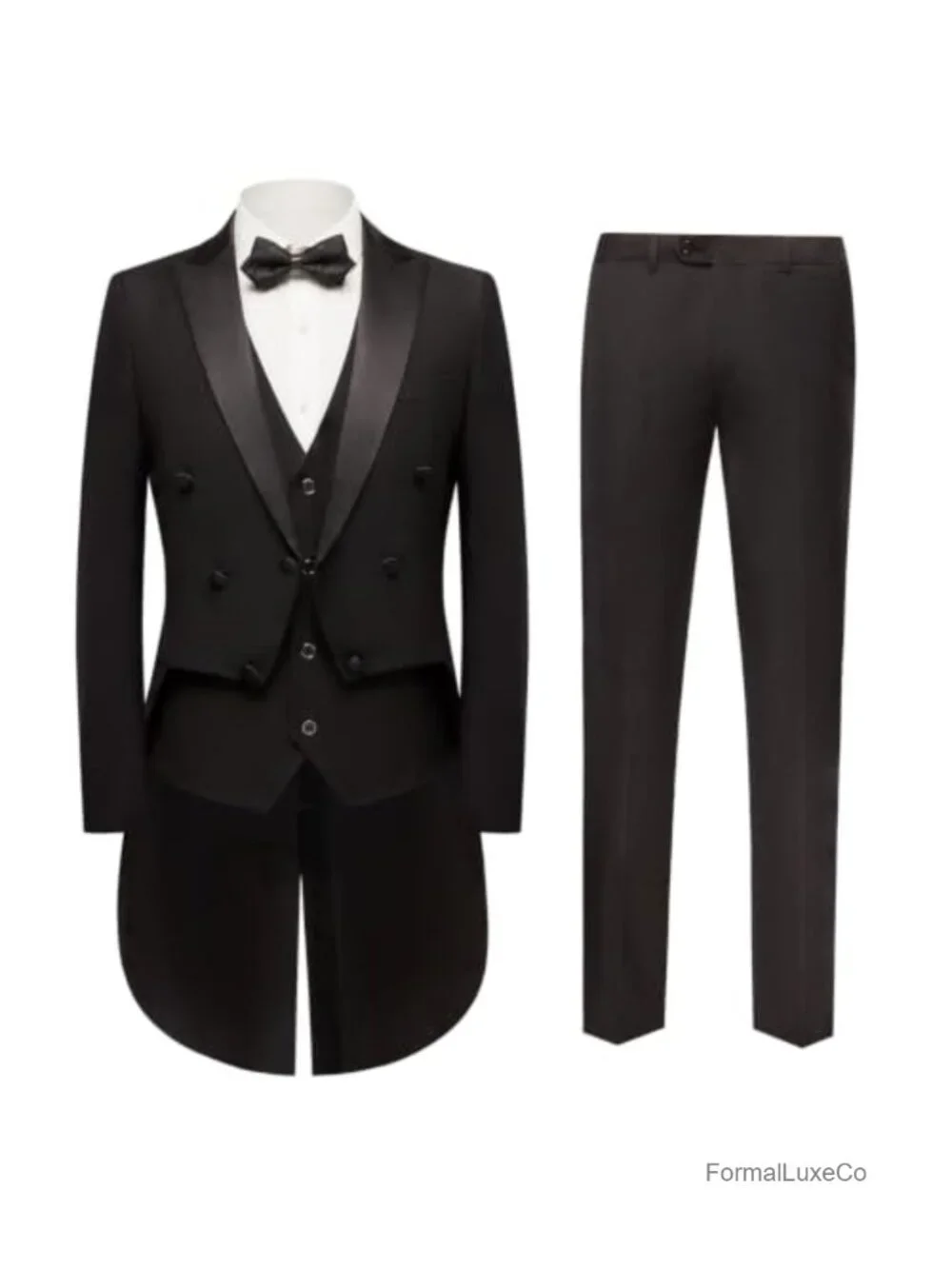 3-Piece Slim Fit Men's Tuxedo Suit Set with Waistcoat